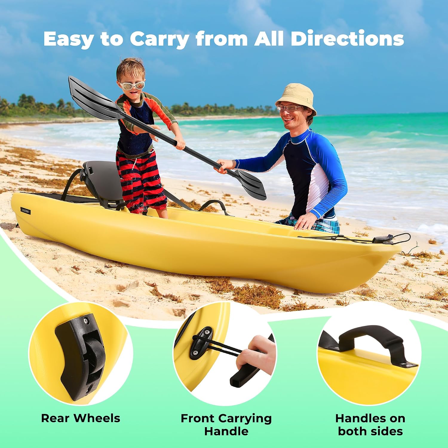 Kayak with Paddle 6.5 FT Recre - Fishing Kayak Sit In ulasan dan harga